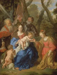 Die mystische Hochzeit der hl. Katharina, mit hl. Leopold und hl. Wilhelm, 1647